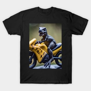 Dinosaur on Motorbike T-Shirt